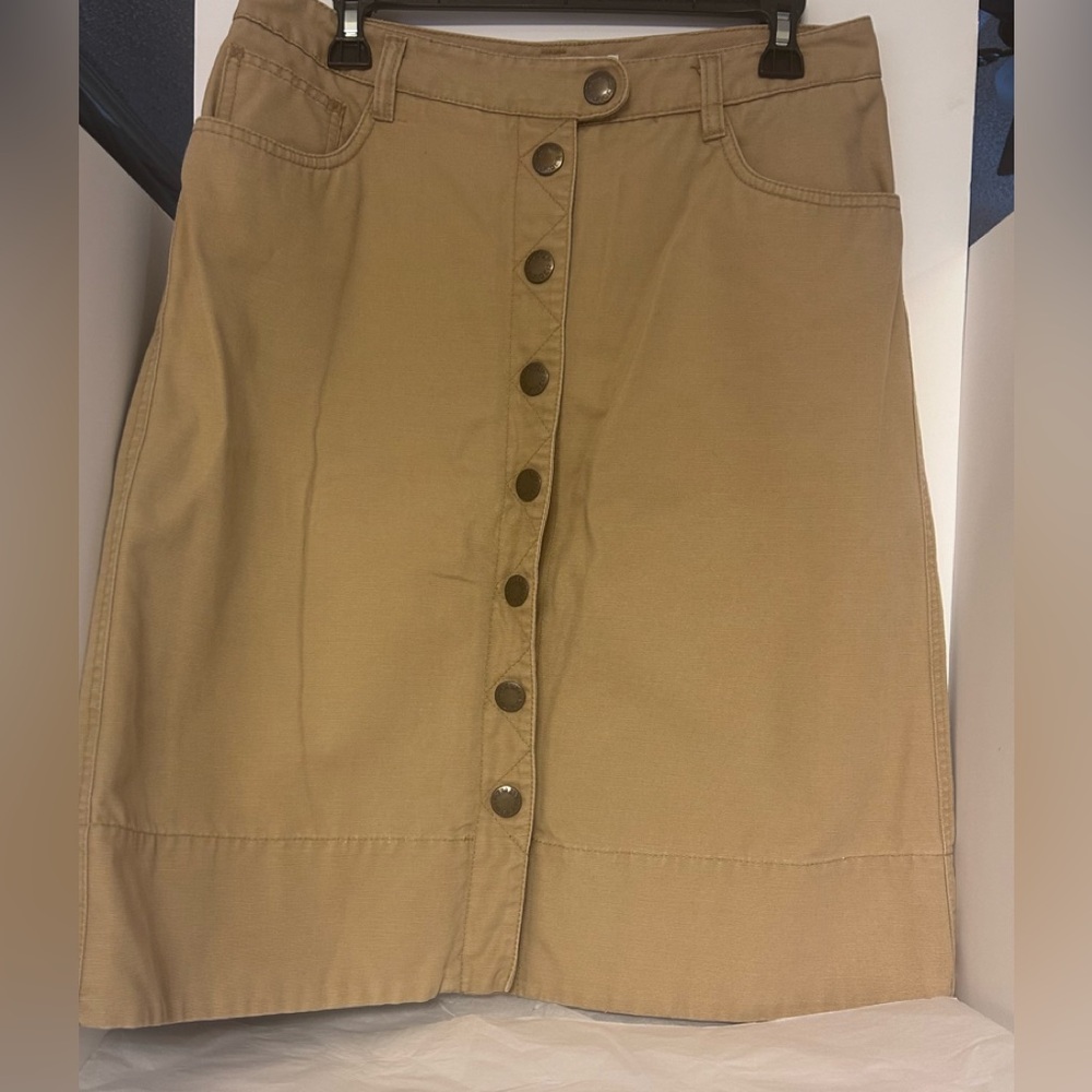 TOMMY HILFIGER Skirt Button Down Khaki/Beige size 10